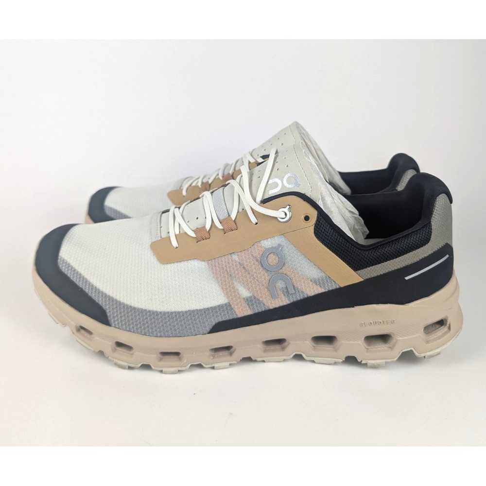 On Running Cloudvista Men's White / Tan Trail Shoes - Picture 2 of 8